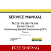 NEW HOLLAND T8.320 , T8.350 , T8.380 , T8.410 , T8.435 CONTINUOUSLY VARIABLE TRANSMISSION (CVT) TRAC