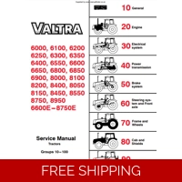 Valtra 6000 8750E Dealers Workshop Manual