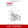TAKEUCHI TB007 EXCAVATOR WORKSHOP AND PARTS MANUALS SET OF 2 MANUALS