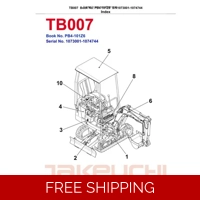 TAKEUCHI TB007 EXCAVATOR WORKSHOP AND PARTS MANUALS SET OF 2 MANUALS