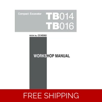 TAKEUCHI TB016 EXCAVATOR WORKSHOP OPERATORS AND PARTS MANUALS SET OF 4 MANUALS
