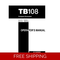 TAKEUCHI TB108 EXCAVATOR OPERATORS MANUAL