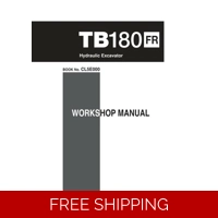 TAKEUCHI TB180FR EXCAVATOR WORKSHOP AND PARTS MANUALS SET 3 MANUALS