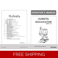 KUBOTA EXCAVATOR U17 SERIES OPERATORS MANUAL