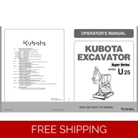 KUBOTA EXCAVATOR U25 SERIES OPERATORS MANUAL