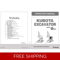 KUBOTA EXCAVATOR U35 SERIES OPERATORS MANUAL