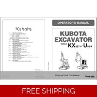 KUBOTA EXCAVATOR U55 SERIES OPERATORS MANUAL
