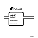 SM-FiatAllis 14C Crawler Dozer (With 8205 Engine) Service Repair Manual 73158154 SM-FiatAllis 14C Crawler Dozer (With 8205 Engine) Service Repair Manual 73158154