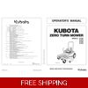 KUBOTA MOWERS Z100 SERIES OPERATORS MANUAL