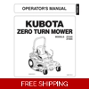 KUBOTA MOWERS Z700 SERIES OPERATORS MANUAL