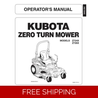 KUBOTA MOWERS Z700 SERIES OPERATORS MANUAL