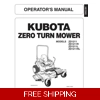 KUBOTA MOWERS ZD1200 SERIES OPERATORS MANUAL