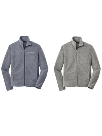 Port Authority® Heather Microfleece Full-Zip Jacket
