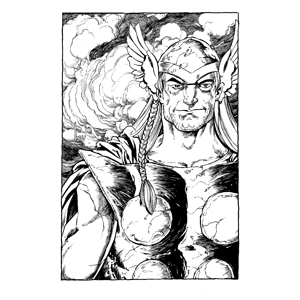 Thor: Gathering Storm Pencil and Ink on Bristol 11x17 Thor: Gathering Storm Pencil and Ink on Bristol 11x17