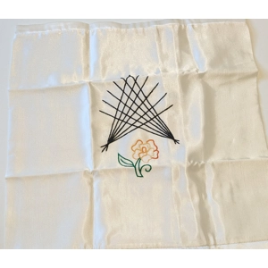 Cushion covers, handmade, hand embroidered, luxurious satin fabric.