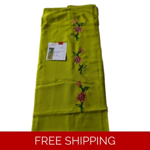 Women's scarf. Handmade, hand embroidered, Soft Polyester, casual or smart dressing