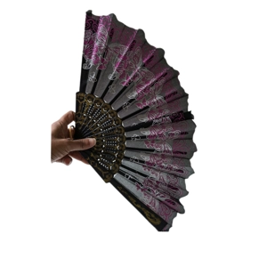 Hand Fan Sumner Portable Fan Black Fan Summer Hand Held Decoration Oriental Fan