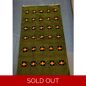 Handmade Floor Rug, Shatranji Crafted Rug from Rangpur, Bangladesh.