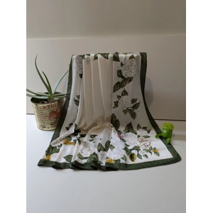 Rose Print, Long scarf, handmade & hand embroidered by the seller. 180x85CM