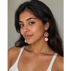 Handmade Hand-Painted Clay Earrings | Lightweight Artisan Statement Jewelry