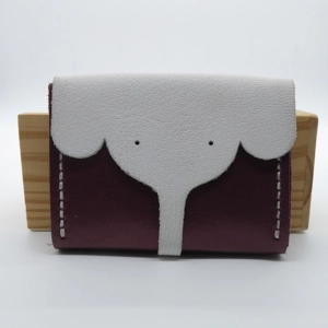 Handmade leather purse with Elephant head figuring. Card holder. soft to touch, feals luxurious.