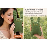 Handmade Upcycled Bunny Toy   Soft, unique, and full of character — this adorable bunny is loving
