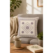 Handmade Block-Printed Cotton Cushion Covers – Decorative Boho Pillow Covers with Back Zipper