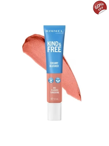 Rimmel London Kind & Free Creamy Blusher - 002 Flushed Tangerine