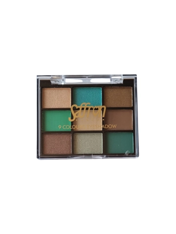Saffron 9 Colours Eyeshadow Palette - 02 Green Brown