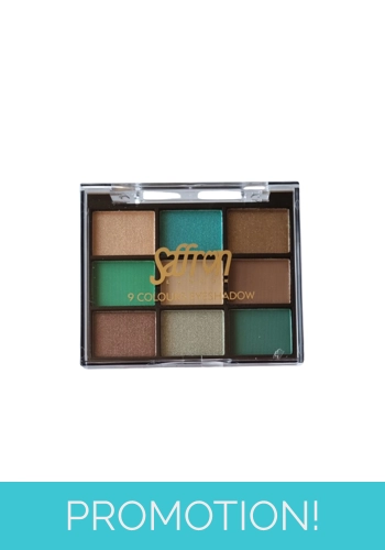 Saffron 9 Colours Eyeshadow Palette - 02 Green Brown