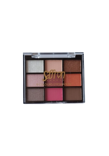 Saffron 9 Colours Eyeshadow Palette - 03 Pink Peach Brown