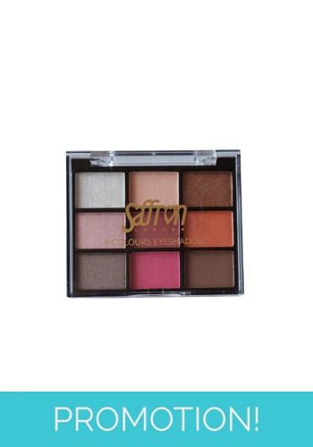 Saffron 9 Colours Eyeshadow Palette - 03 Pink Peach Brown