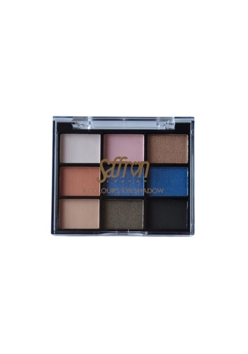 Saffron 9 Colours Eyeshadow Palette - 04 Blue Beige Black