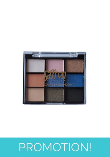 Saffron 9 Colours Eyeshadow Palette - 04 Blue Beige Black