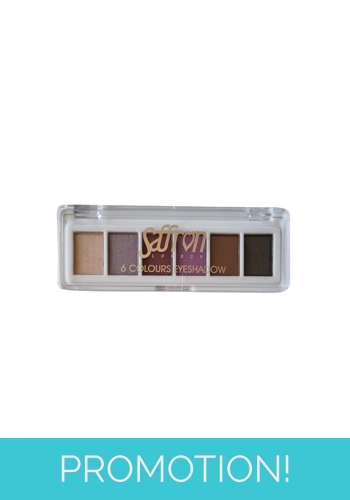 Saffron 6 Colours Eyeshadow Palette - 04 Lilac Burgundy Grey