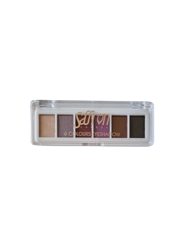 Saffron 6 Colours Eyeshadow Palette - 04 Lilac Burgundy Grey