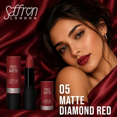 Saffron London Pro - Matte Lipstick - 05 Matte Diamond Red
