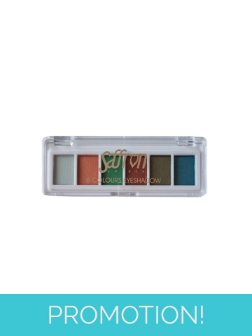 Saffron 6 Colours Eyeshadow Palette - 03 Peach Green Teal