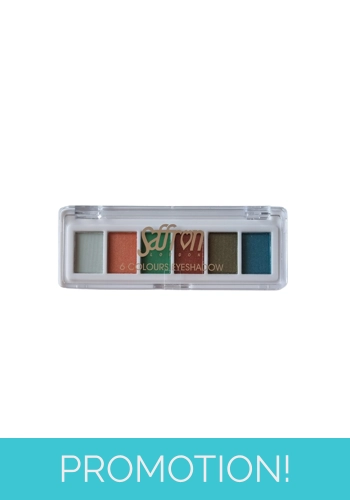 Saffron 6 Colours Eyeshadow Palette - 03 Peach Green Teal