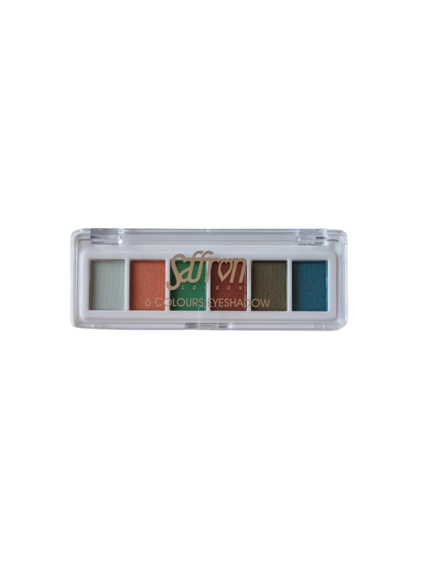 Saffron 6 Colours Eyeshadow Palette - 03 Peach Green Teal