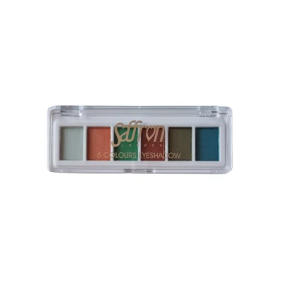 Saffron 6 Colours Eyeshadow Palette -03 Peach Green Teal