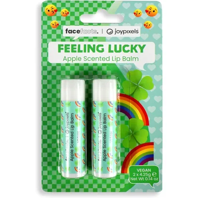 facefacts. Feeling Lucky Lip Balm - Apple Scented 2pk
