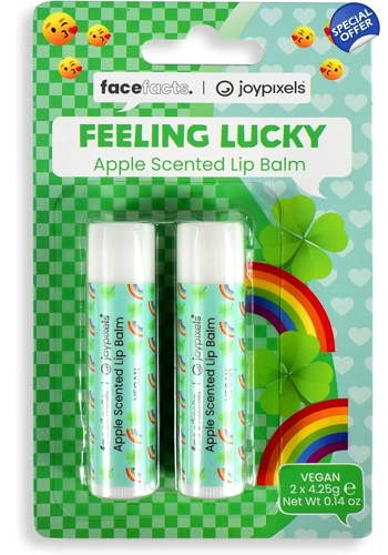Face Facts Feeling Lucky Lip Balm - Apple Scented 2pk