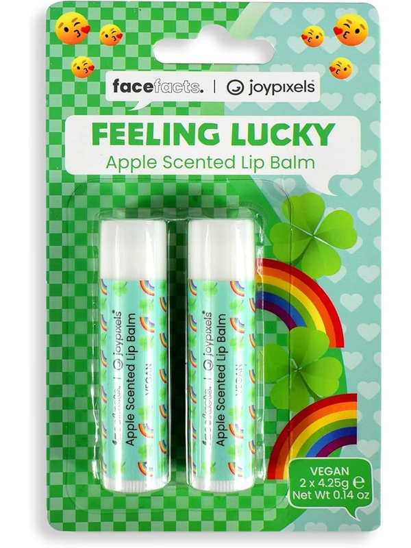 Face Facts Feeling Lucky Lip Balm - Apple Scented 2pk