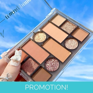 MGL Around Brown Eyeshadow and Face Contour Palette 01 - Hazlenut Latte