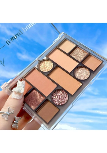 MGL Around Brown Eyeshadow and Face Contour Palette 01 - Hazlenut Latte