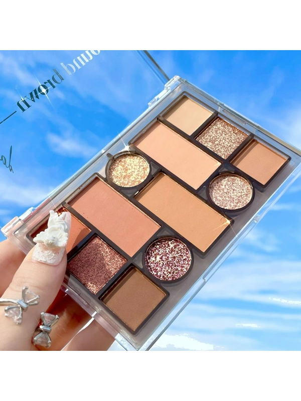 MGL Around Brown Eyeshadow and Face Contour Palette 01 - Hazlenut Latte