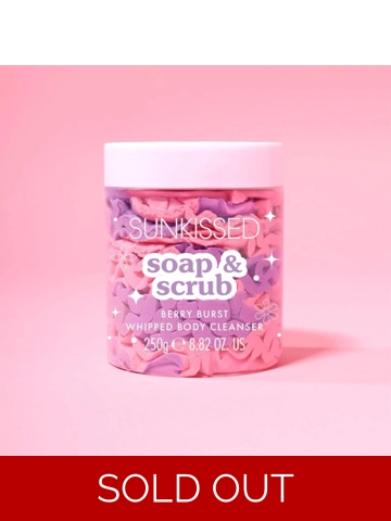 Sunkissed Soap and Scrub Whipped Body Cleanser Berry Burst 250g