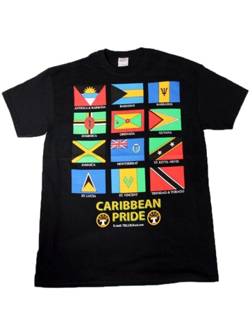 Caribbean Pride Flags of the  Caribbean T -Shirt -Black X Large