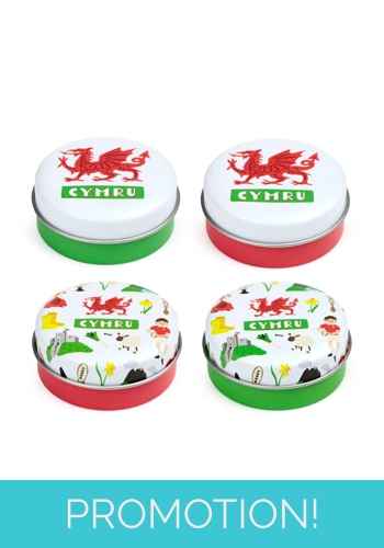 Welsh Dragon Wales (Cymru) Souvenir Lip Balm in a Tin